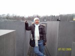 Ririn at the Holocaust Memorial in Berlin