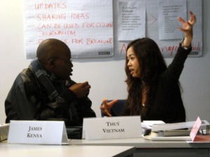 Thuy, right: One wonders whether she is explaining or criticising!